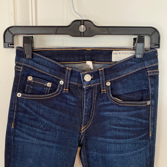 Rag & Bone Dark Wash Skinny Jeans - Picture 2 of 9